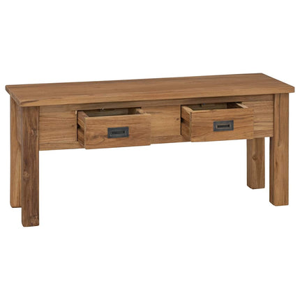 Hallbänk i massiv teak 90x30x40 cm