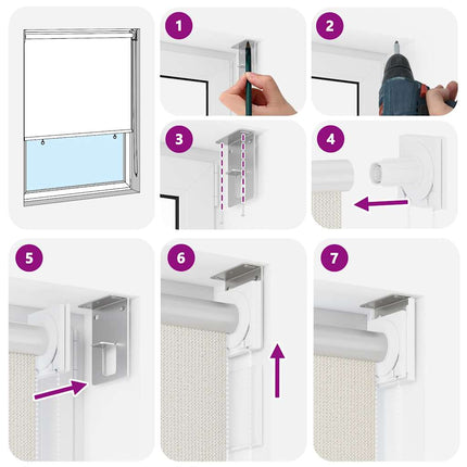 Rullgardin utomhus 225 (B) x 140 (H) cm gräddvit