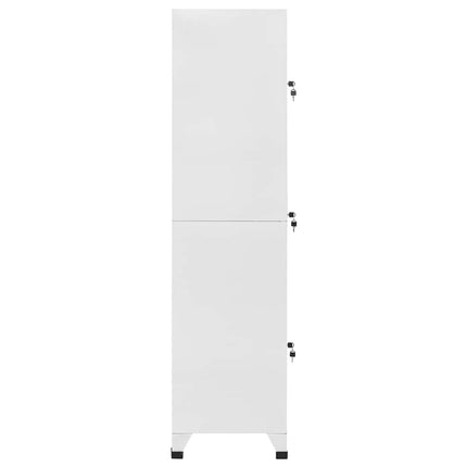 Klädskåp för omklädningsrum med 3 fack stål 38x45x180 cm