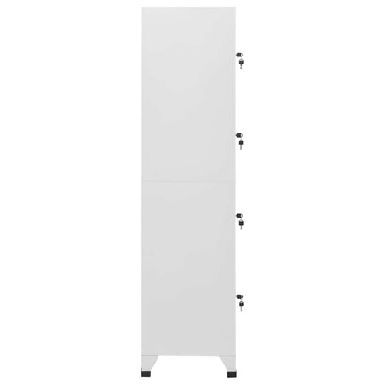 Klädskåp för omklädningsrum med 4 fack stål 38x45x180 cm