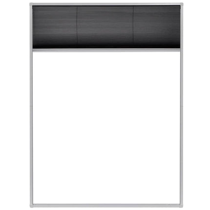 Plisserat insektsnät för fönster 60x80 cm aluminium