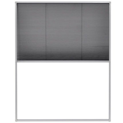 Plisserat insektsnät för fönster 80x100 cm aluminium