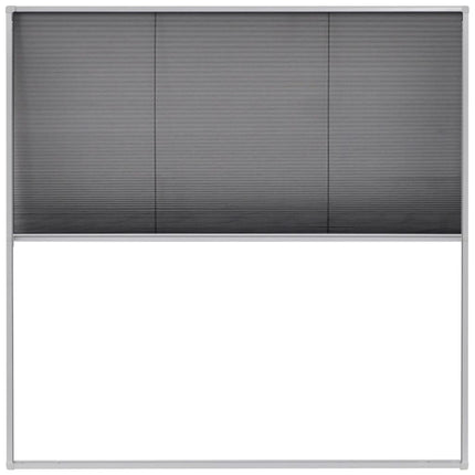 Plisserat insektsnät för fönster 120x120 cm aluminium