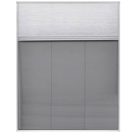 Plisserat insektsnät med jalusi för fönster 80x100 cm aluminium