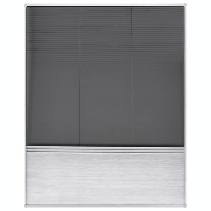 Plisserat insektsnät med jalusi för fönster 80x100 cm aluminium