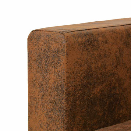 Fåtölj brun 82x73x82 cm konstläder
