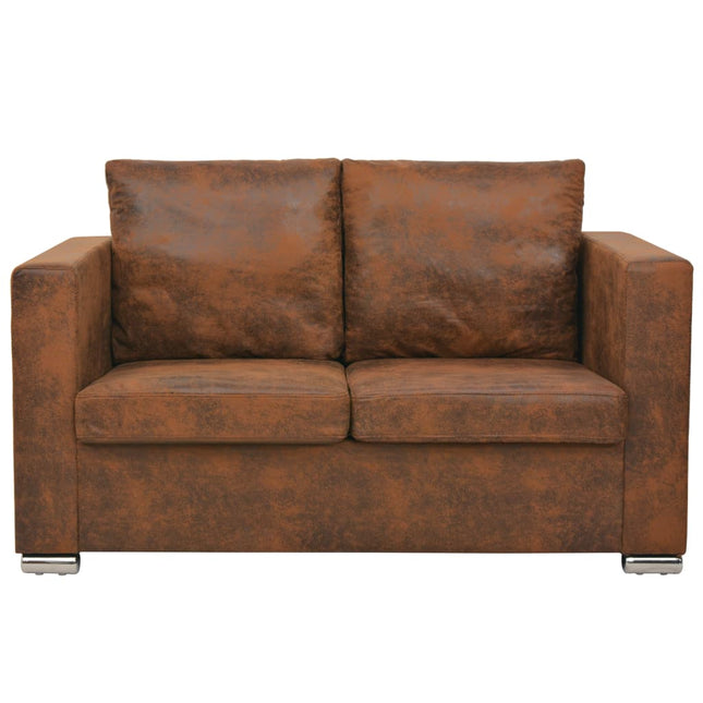 2-sitssoffa 137x73x82 cm i fuskmocka