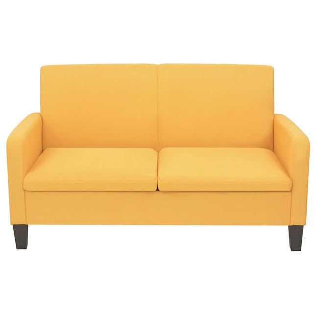 2-sitssoffa 135x65x76 cm gul