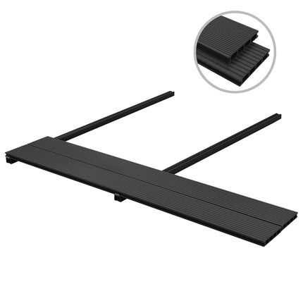Däckbräda 4 pcs Antracit WPC