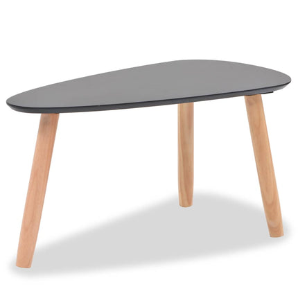 Soffbord 2 st massiv furu svart
