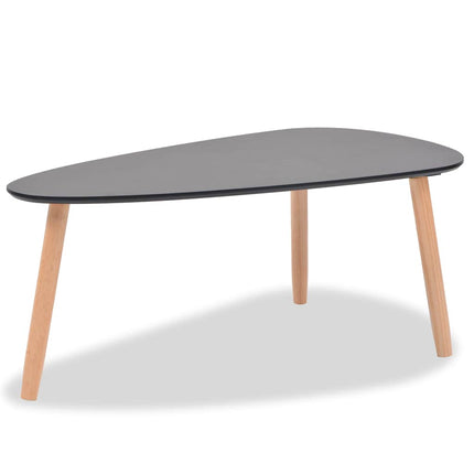 Soffbord 2 st massiv furu svart