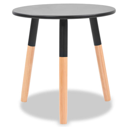 Sidobord 2 st massiv furu svart