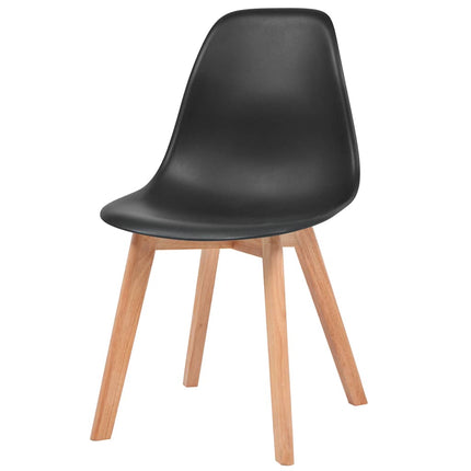 Matstolar 6 st svart plast