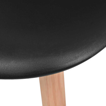 Matstolar 6 st svart plast