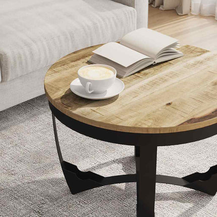 Soffbord massivt grovt mangoträ 60x40 cm