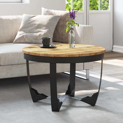 Soffbord massivt grovt mangoträ 60x40 cm