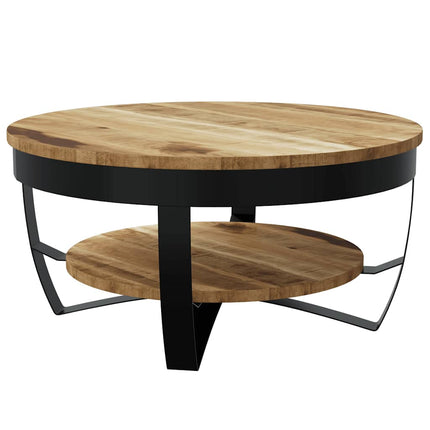 Soffbord massivt grovt mangoträ 65x32 cm
