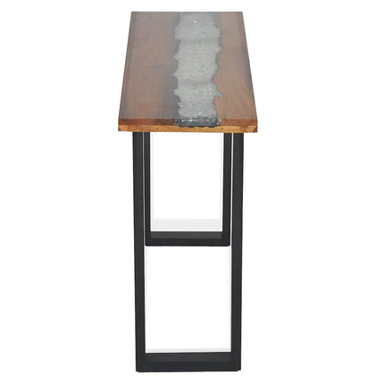 Konsolbord i teak 100x35x75 cm