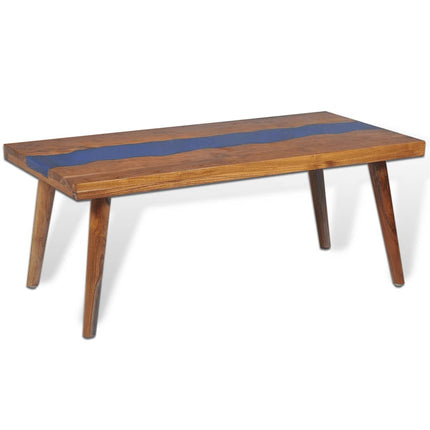 Soffbord teak och harts 100x50x40 cm