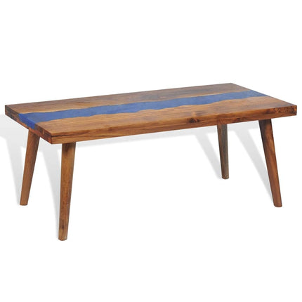 Soffbord teak och harts 100x50x40 cm