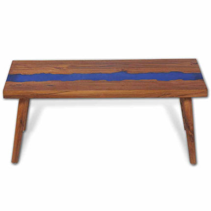 Soffbord teak och harts 100x50x40 cm