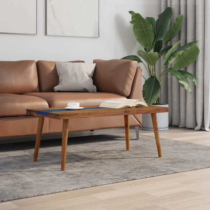 Soffbord teak och harts 100x50x40 cm