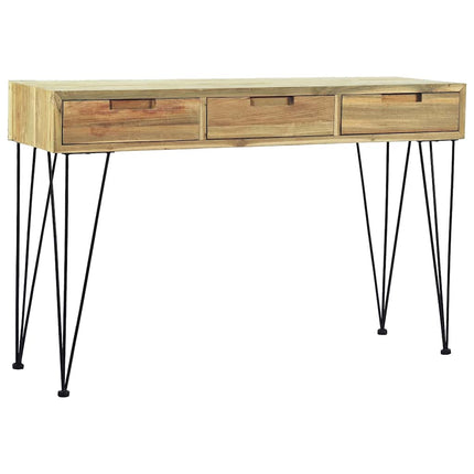 Konsolbord 120x35x76 cm massiv teak