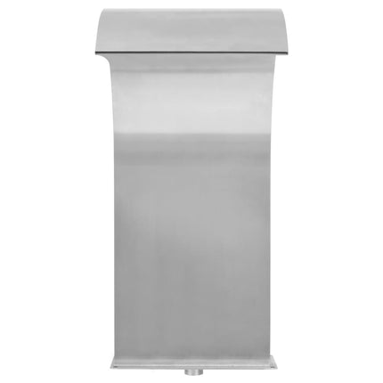 Poolfontän rostfritt stål 45x30x65 cm silver