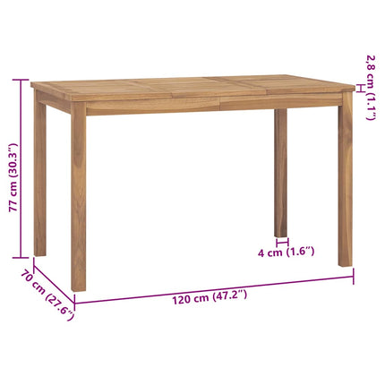 Bataviabänk med dyna 120 cm teak