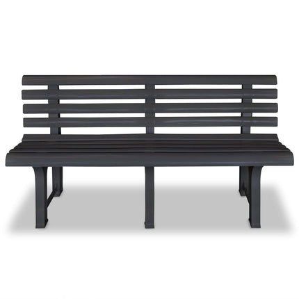 Trädgårdsbänk 145,5 cm plast antracit