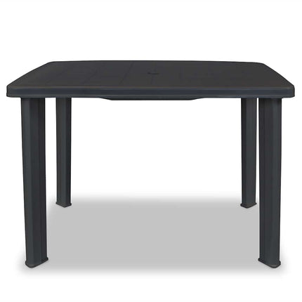 Trädgårdsbord antracit 101x68x72 cm plast