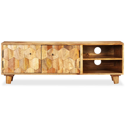 TV-bänk massivt mangoträ 118x35x40 cm