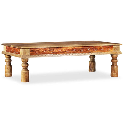 Soffbord massivt mango- och sheshamträ 110x60x38 cm