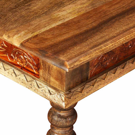 Soffbord massivt mango- och sheshamträ 110x60x38 cm