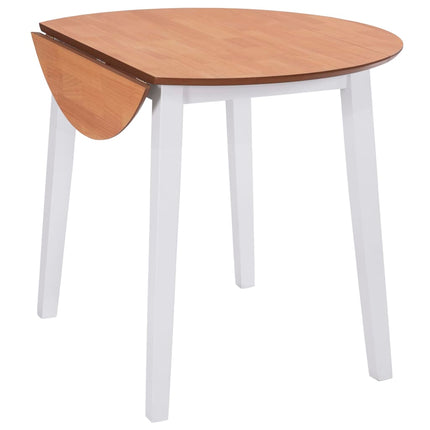 Klaffbord runt MDF vit