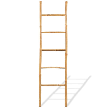 Handduksstege med 5 pinnar bambu 150 cm