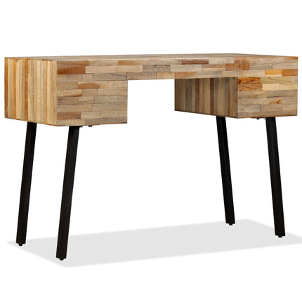 Skrivbord massivt återvunnet teakträ 110x50x76 cm
