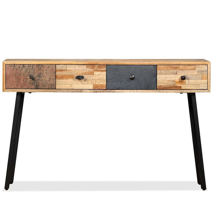 Konsolbord massivt återvunnet teakträ 120x30x76 cm