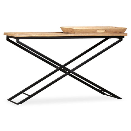 Konsolbord massivt mangoträ 130x40x80 cm