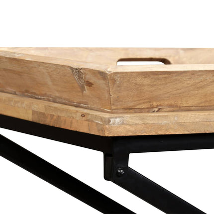 Konsolbord massivt mangoträ 130x40x80 cm