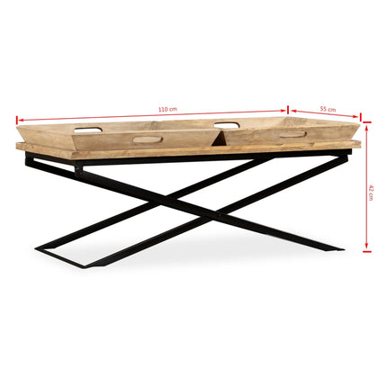 Soffbord massivt mangoträ 110x55x42 cm
