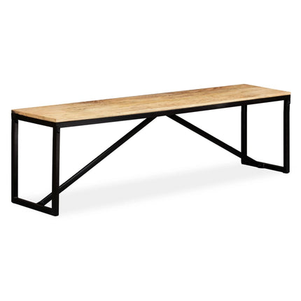 Bänk massivt mangoträ 160x35x45 cm