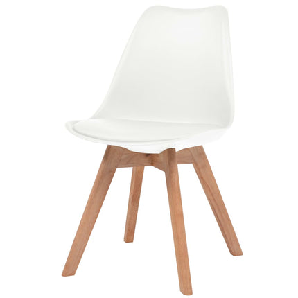 Matstolar 6 st vit plast