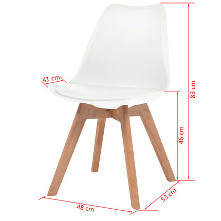 Matstolar 6 st vit plast