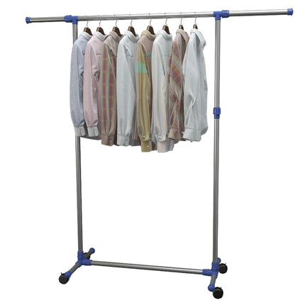 Justerbar klädhängare rostfritt stål 165x44x150 cm silver