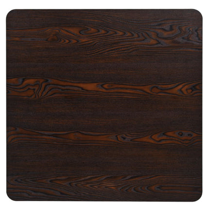 Bistrobord MDF och stål fyrkantigt 80x80x75 cm mörk aska