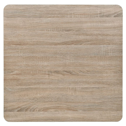 Bistrobord MDF och stål fyrkantigt 80x80x75 cm ekfärgad
