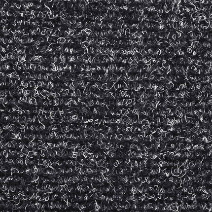 Trappmattor självhäftande 15 st 56x17x3 cm mörkgrå halvrunda