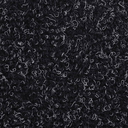 Trappmattor självhäftande 15 st 56x17x3 cm svarta halvrunda