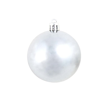 Julgranskulor 100 delar set 3/4/6 cm vit/grå
